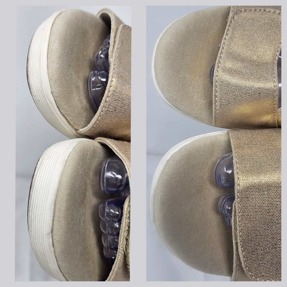 Grasshoppers Womens Cherry Flat Ortholite Comfort Sandal Metallic Stone Sz 9.5W - Picture 7 of 11